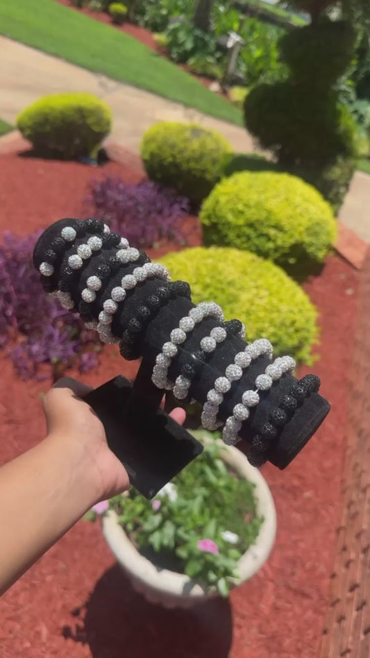 AB Bracelets Silver & Black 2 Bracelets for 40